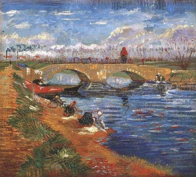 Vincent Van Gogh The Gleize Bridge over the Vigueirat Canal Spain oil painting art